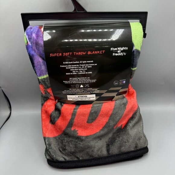 Five Nights At Freddy's FNAF Character Grid Throw Blanket 45" x 60" NEW - Picture 4 of 5